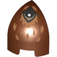 Lego Brick Round Curved 1 x 1 x 1 1/3 Quarter Dome with Black Eye, Nougat Fur print