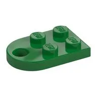 Plate Special 3 x 2 with Rounded End, Hole / Green