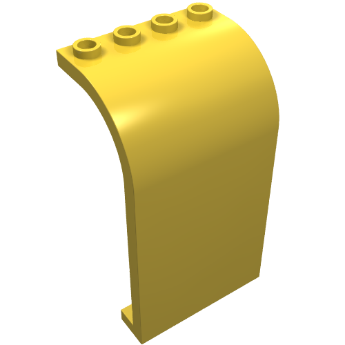 Lego Panel 3 x 4 x 6 Curved Top / Yellow