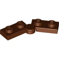 Hinge Plate 1 x 4 Swivel Top / Base - Solid Clip [Complete Assembly] / Reddish Brown
