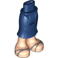 Lego Minidoll Hips and Long Skirt with Light Nougat Legs and Dark Bluish Grey Sandals Print