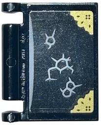 Minifigure, Utensil Book Cover with Tears and Gold Edges Pattern (Sticker) - Set 76389