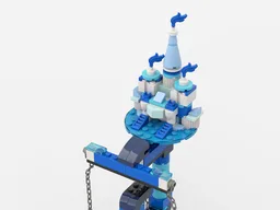 Tensegrity Sculpture - Float Blue Castle