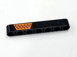 Technic, Liftarm Thick 1 x 7 with Orange Tread Plate Pattern Model Right Side (Sticker) - Set 42081