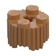 Brick Round 2 x 2 [Grill] / Medium Nougat