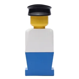 LEGOLAND White Torso, Blue Legs, Black Hat