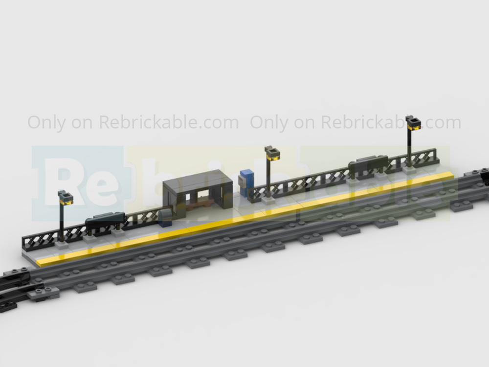 Lego Amtrak Train Station & Loop Of Track - To Use With My 4 Stud Wide Trains