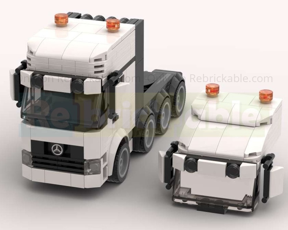 Lego 6W Mercedes Actros/Atego/Arocs/Axor 8x6 SemiTruck for Heavy Duty