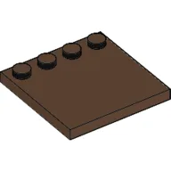 Plate Special 4 x 4, Studs on One Edge Plain] / Brown