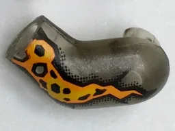 Arm, Left with Orange and Yellow Flame Pattern / Trans-Brown