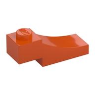 Lego Brick Curved, 3 x 1 with 1/3 Inverted Cutout / Reddish Orange