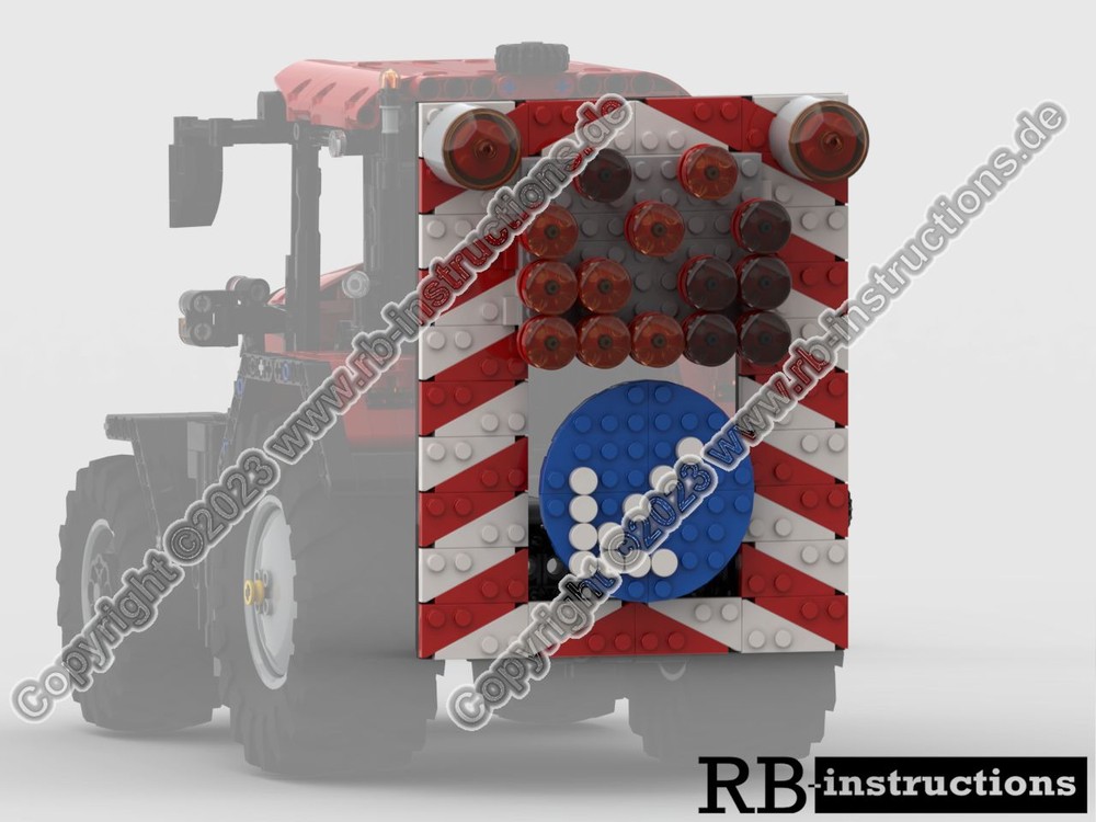Lego Barrier board for Claas Xerion 5000, Fastrac or other tractors (Absperrtafel)