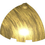 Lego Brick Round Corner 3 x 3 x 2 Dome Top / Pearl Gold