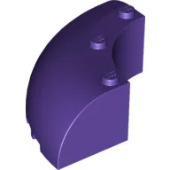 Brick Round Corner 6 x 6 x 2 / Dark Purple