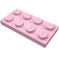 Plate 2 x 4 / Medium Dark Pink