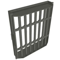 Bar 8 x 8 x 2 Sliding Grill / Dark Gray
