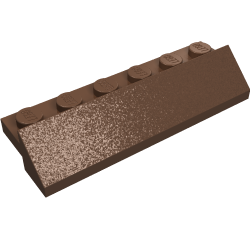 Lego Brick Sloped 45° 2 x 6 x 2/3 / Brown