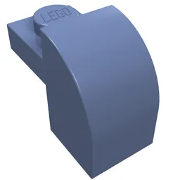 Brick Curved 1 x 2 x 1 1/3 with Curved Top / Sand Blue