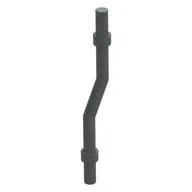 Bar 6L with Stop Rings and Double Bent / Dark Bluish Gray