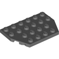 Lego Wedge Plate 4 x 6 Cut Corners / Dark Bluish Gray