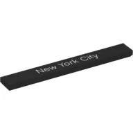 Tile 1 x 8 with 'New York City' Print / Black