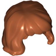 Lego Hair Mid-Length, Wavy, Tidy Bangs / Dark Orange