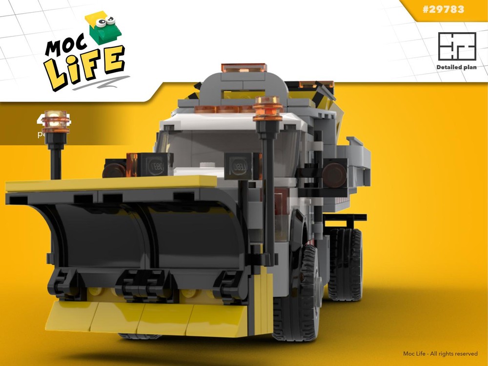 Lego Ford F-450 regular cab dually dumper snowplow and sander