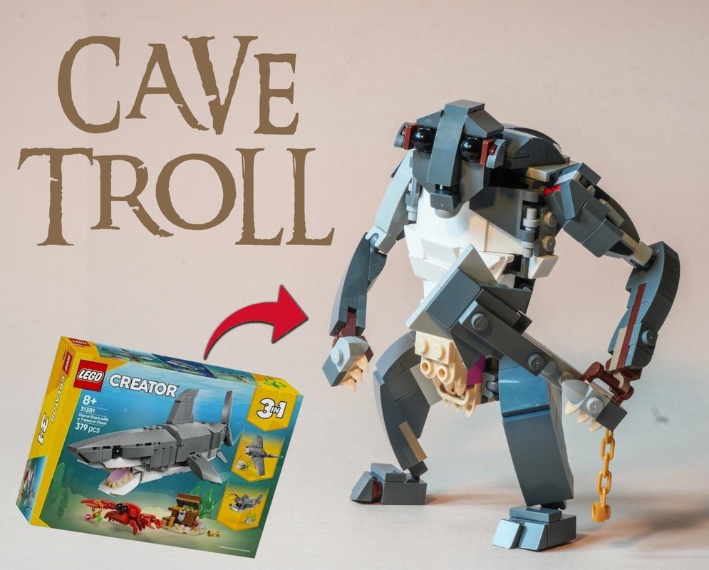 Lego Cave Troll LOTR Lord of the Rings 31381 alternative build