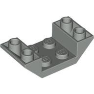 Lego Brick Sloped Inverted 45° 4 x 2 Double with 2 x 2 Recessed / Light Gray