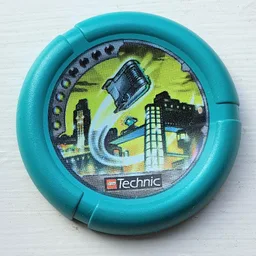 Large Figure Throwing Disk, Turbo / City, 4 Pips, Flying Box in City Print