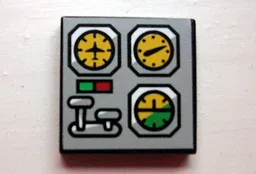 Tile 2 x 2 with Avionics Helicopter Controls Pattern (Sticker) - Set 8425