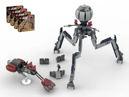 Large Octuptarra Droid and Republic Swoop Bike - Alternate Build of 4x 75372 Clone Battle Pack