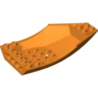Brick Wedged, Curved Inverted 10 x 6 x 2 Cockpit / Orange