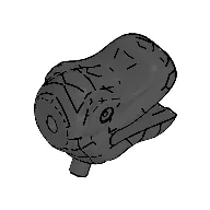 Animal Body Part, Dinosaur, Head, Small / Black