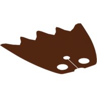 Lego Neckwear Cape, Scalloped 5 Points [Traditional Starched Fabric] / Reddish Brown