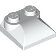 Brick Curved 2 x 2 x 2/3 Two Studs and Curved Slope End / White