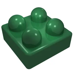 Primo Brick 2 x 2 / Green