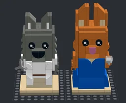 The Bad Guys - Mr. Wolf and Gov. Foxington Brickheadz