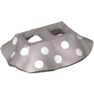 Lego Minifig Hipwear Skirt with Silver Top, 16 White Polka Dots Print (Minnie)
