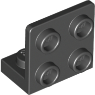 Lego Bracket 1 x 2 - 2 x 2 Inverted / Black