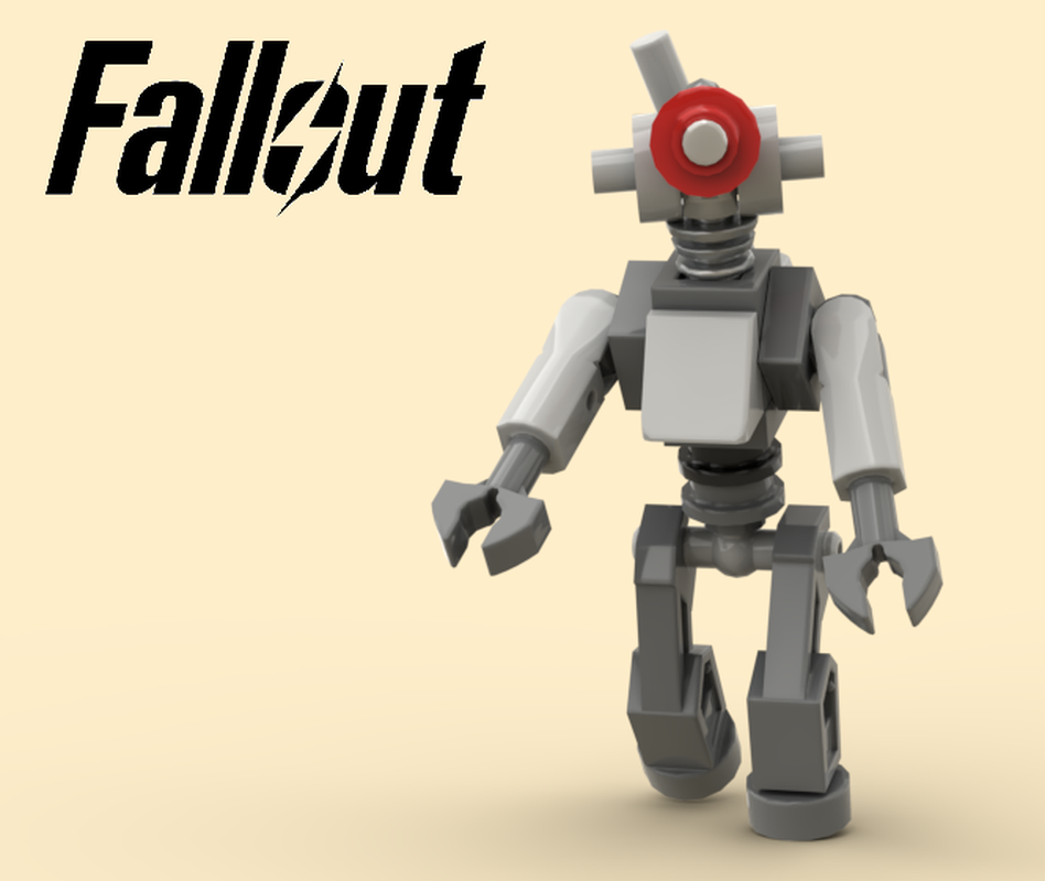 Lego Fallout Assaultron Minifig scale MOC