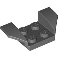Lego Mudguard 2 x 4 with 2 x 2 Studs and Flared Wings / Dark Bluish Gray