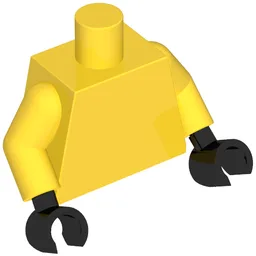 Torso, Yellow Arms, Black Hands [Plain] / Yellow