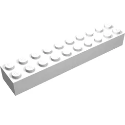 Brick 2 x 10 / White