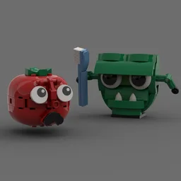 Skrivebordstomat & Trold i Kirsten Birgits Troldehær (Desk Tomato & Troll in Kirsten Birgits Troll Army)