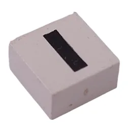 Modulex Tile 2 x 2 with Black 'I' Print, without Internal Supports