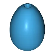 Food Egg with 1.5mm Hole [Plain] / Dark Azure