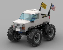 PIckup Truck with Monster Truck Wheels