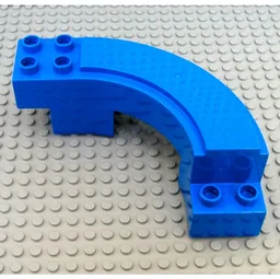 Duplo Road Section, Curve / Blue