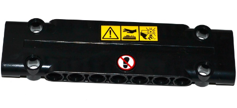 Lego Technic, Panel Plate 3 x 11 x 1 with Warning Signs and No Step Sign Pattern (Stickers) - Set 42053